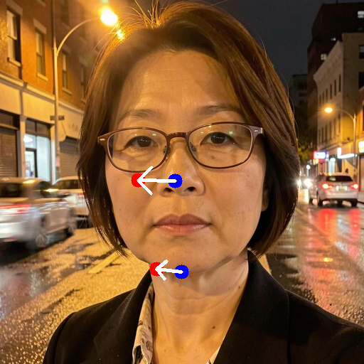 Input example for a head and gaze edit