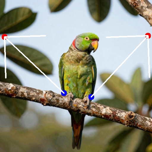 Input image of a parrot on a branch