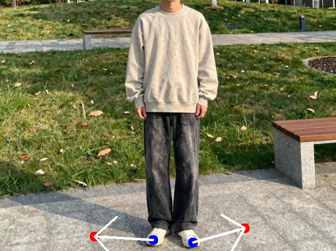 Input image of feet