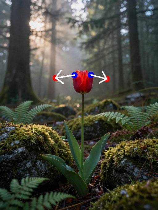 Tulip input with drag handles